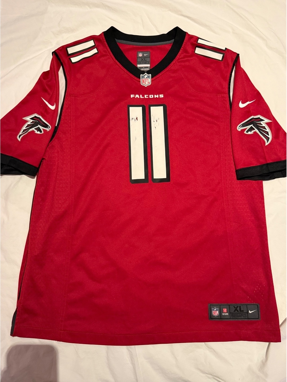 Nike Atlanta Falcons Julio Jones #11 Red On-Field Game Jersey